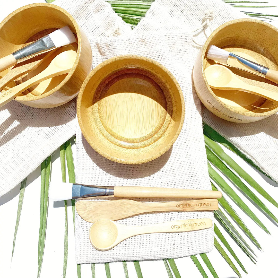 DIY Mask Kit - Bamboo Bowl, Spoon & Spatula