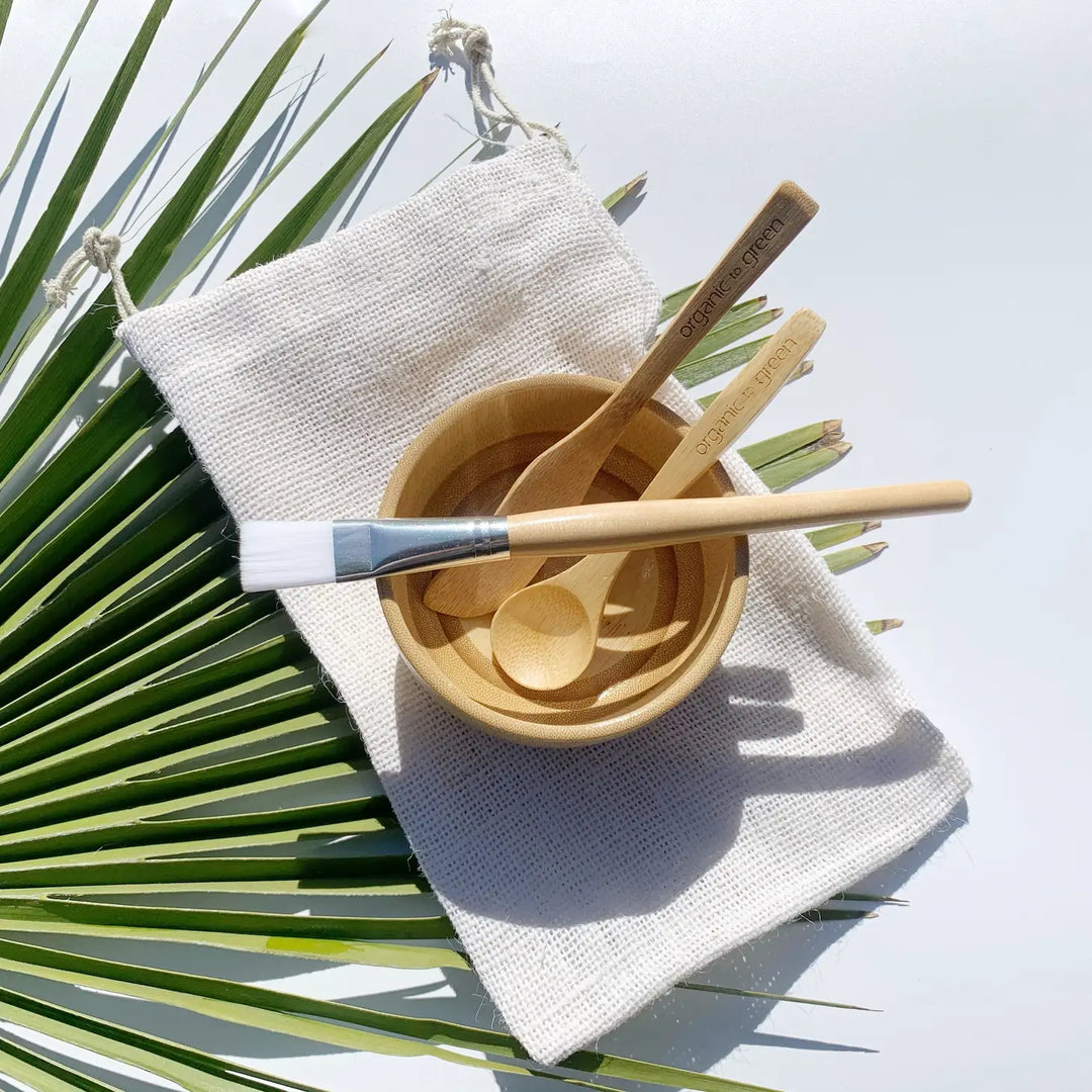 DIY Mask Kit - Bamboo Bowl, Spoon & Spatula