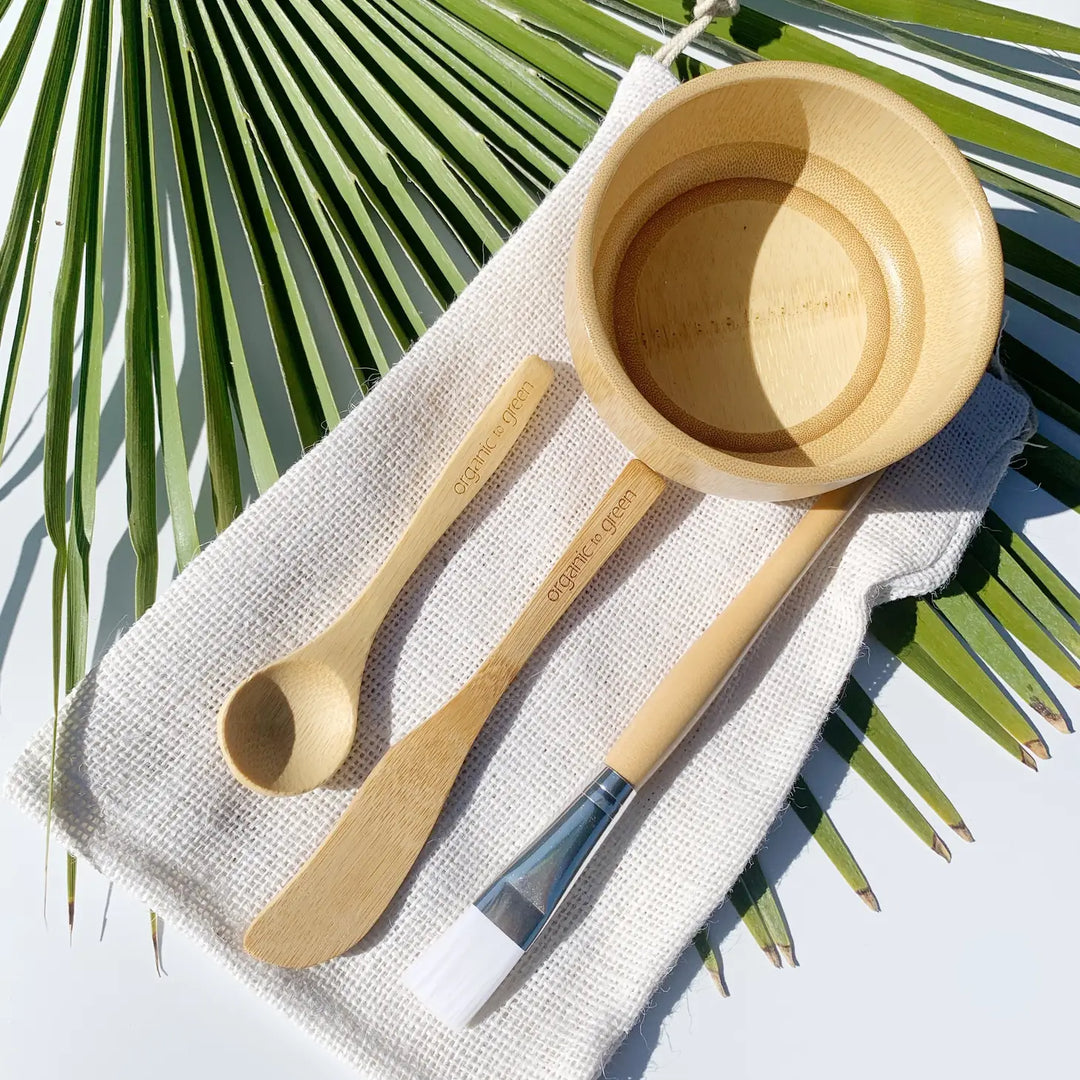 DIY Mask Kit - Bamboo Bowl, Spoon & Spatula